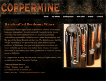 Tablet Screenshot of copperminewinery.com